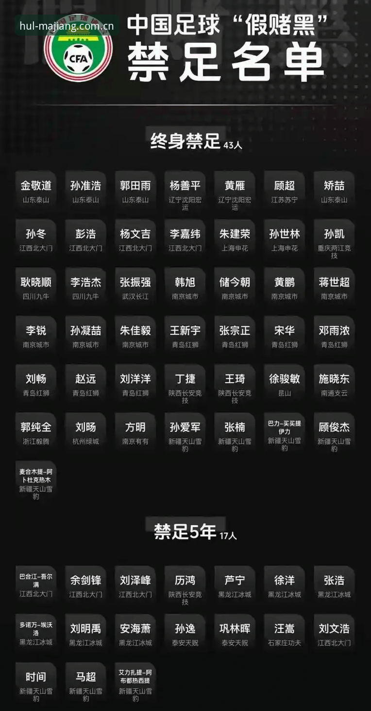 中国足协第三批禁足名单深度评测:足球反腐风暴下的行业生态与玩家启示